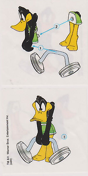 Stavebný návod k Daffy Duck - vzpěrač